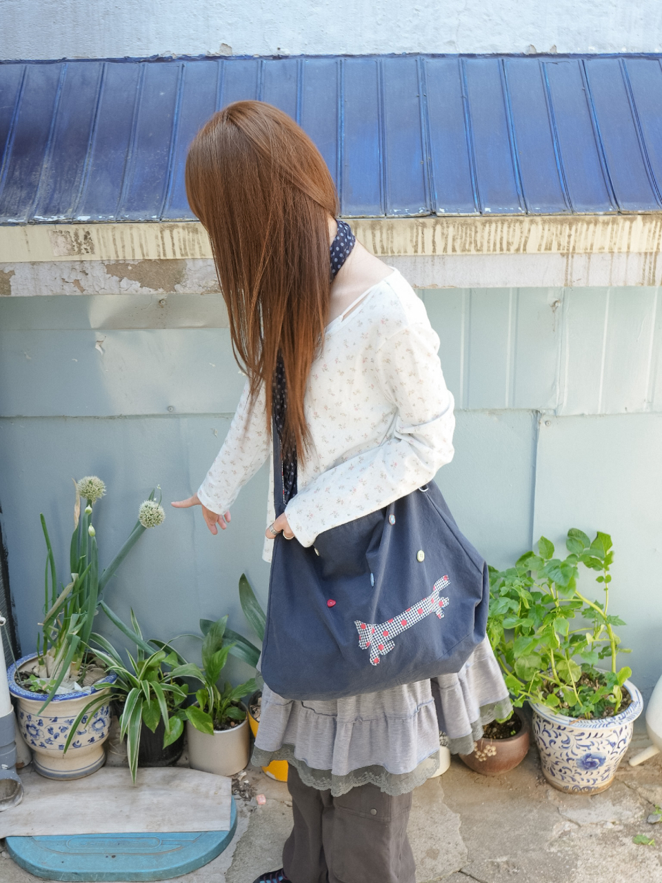 I'M PONY REVERSIBLE BAG - 2 COLORS NAVY