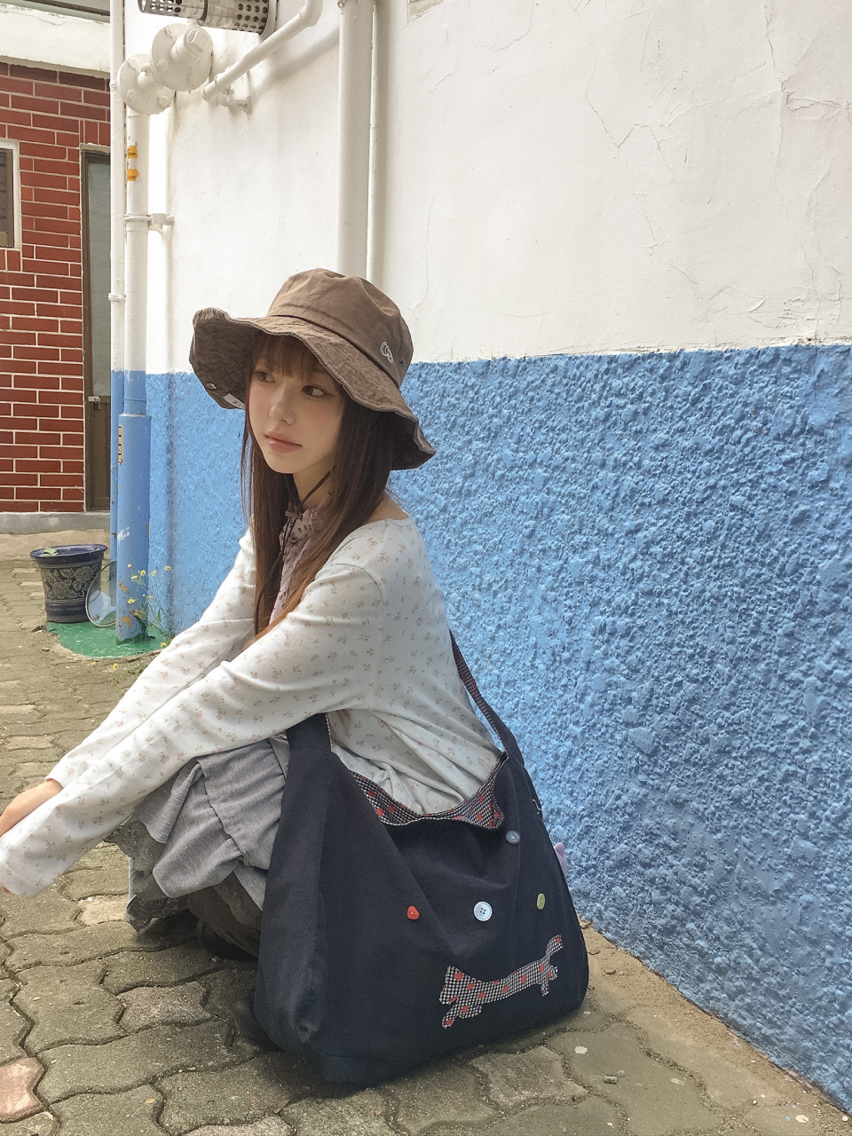I'M PONY REVERSIBLE BAG - 2 COLORS NAVY