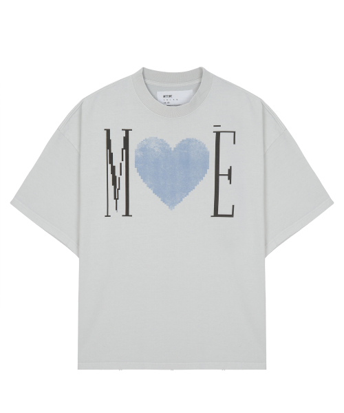 MTTIRÉ MÉ VINTAGEHEART OVERSIZED T-SHIRT MUSINSA | MTTIRÉ MÉ VINTAGE HEART OVERSIZED T-SHIRT / LIGHT GRAY