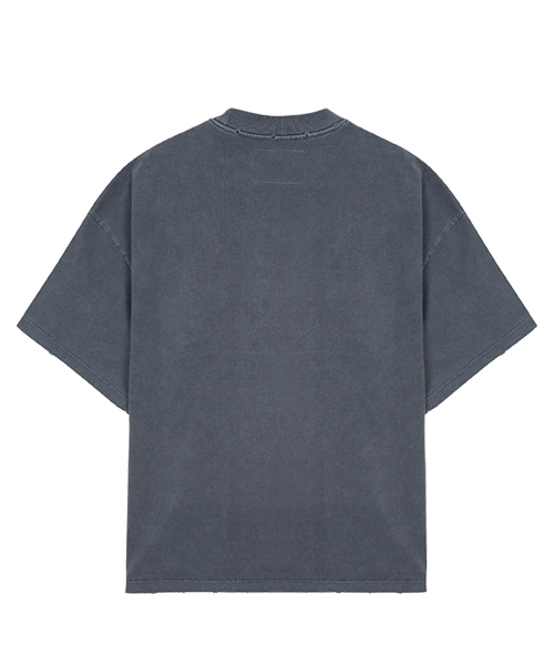 MUSINSA | MTTIRÉ MÉ VINTAGE HEART OVERSIZED T-SHIRT / NAVY