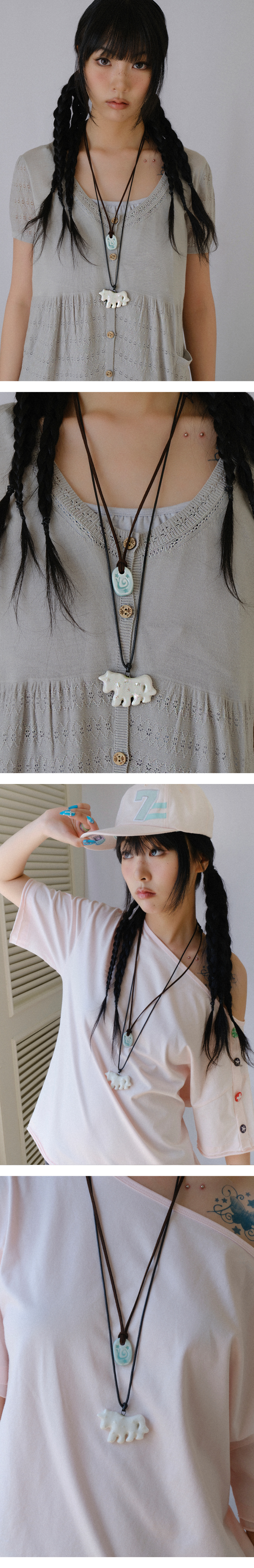 HUGYOURSKIN X GUOOOH UNICORN NECKLACE 