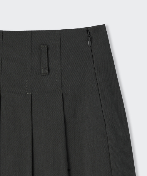 Women's CN Pleated Midi Skirt [Gray] thumbnail 4