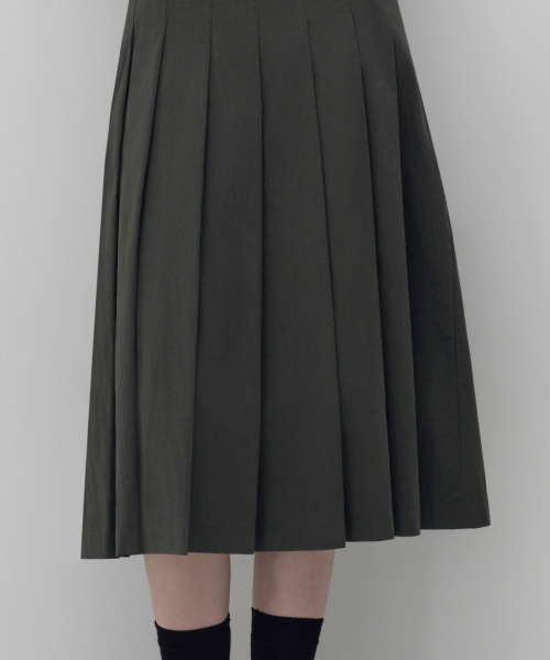 Women's CN Pleated Midi Skirt [Gray] thumbnail 5