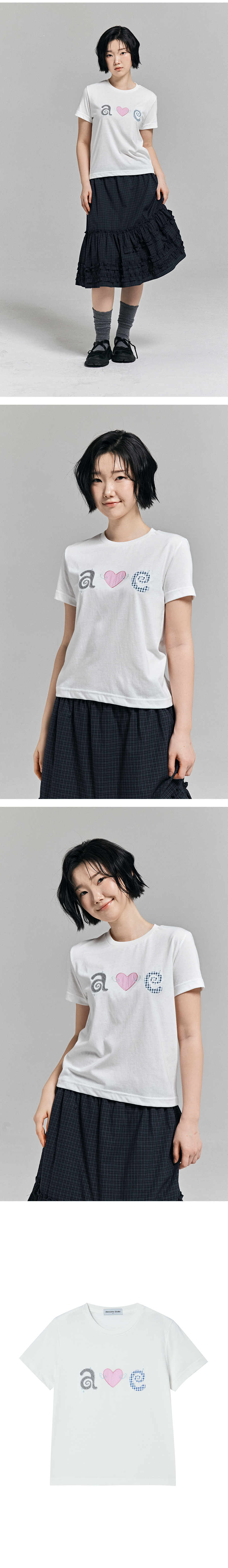 키치 패치워크 티셔츠 BLACK AS SHOWN
