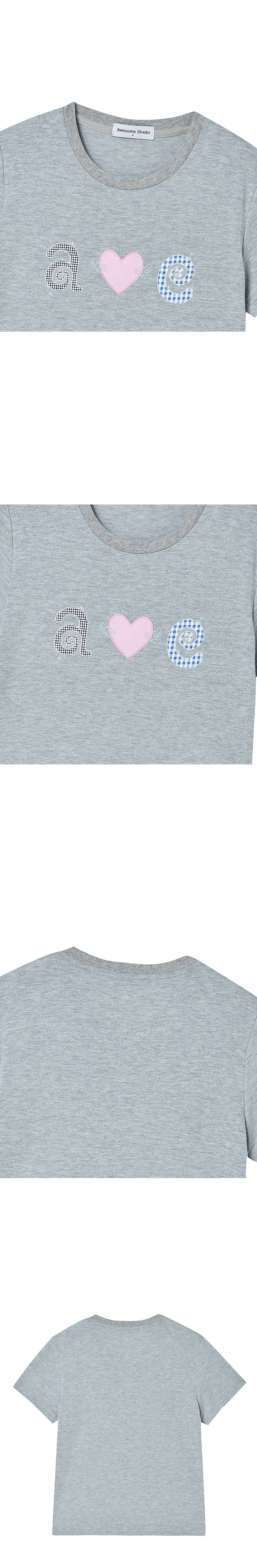 키치 패치워크 티셔츠 BLACK AS SHOWN