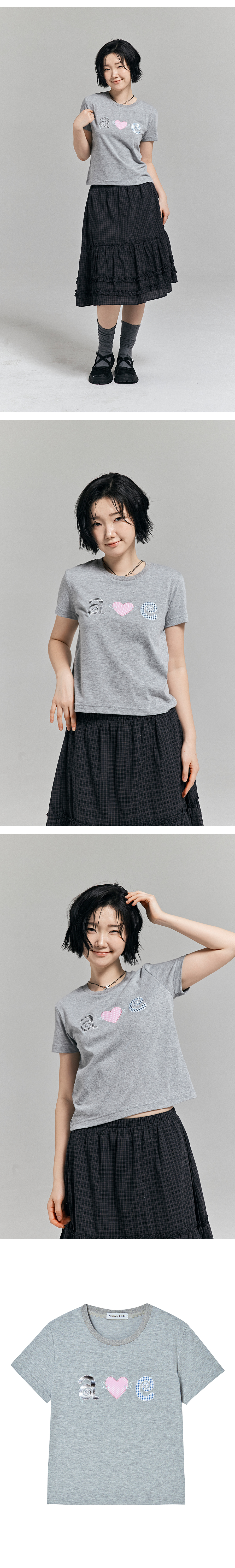 키치 패치워크 티셔츠 BLACK AS SHOWN
