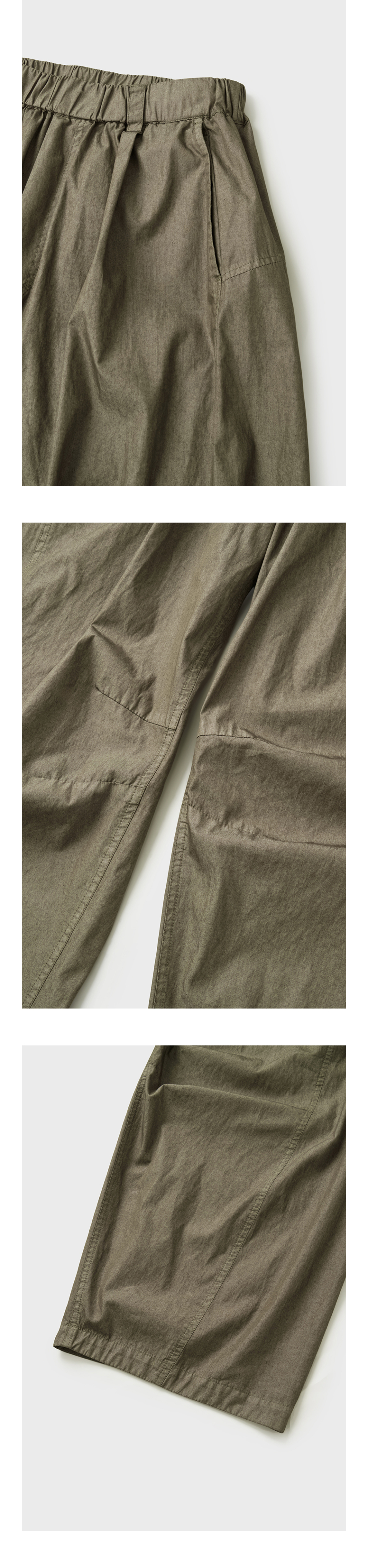 CURVED WASHED EASY PANTS - 3 COLORS BLACK