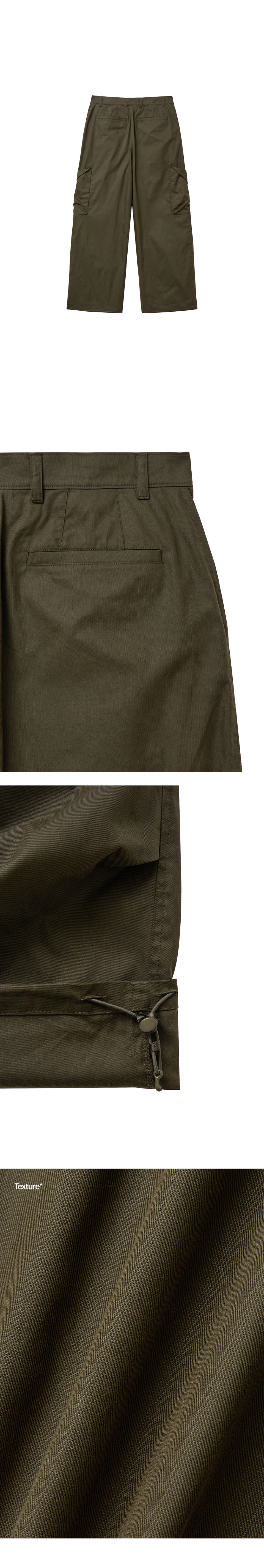 FOLDED POCKET CARGO PANTS - 2 COLORS KHAKI