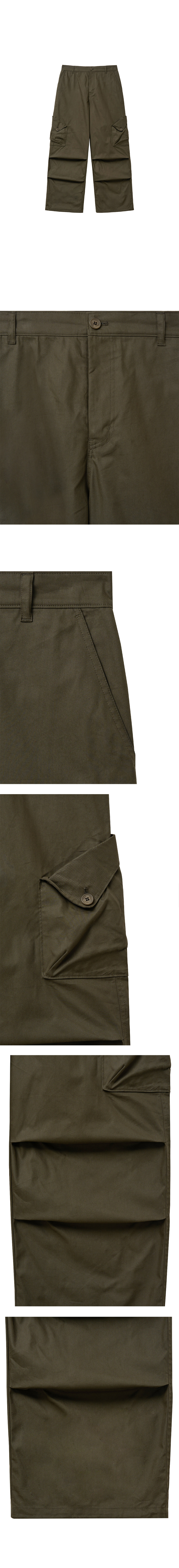 FOLDED POCKET CARGO PANTS - 2 COLORS KHAKI