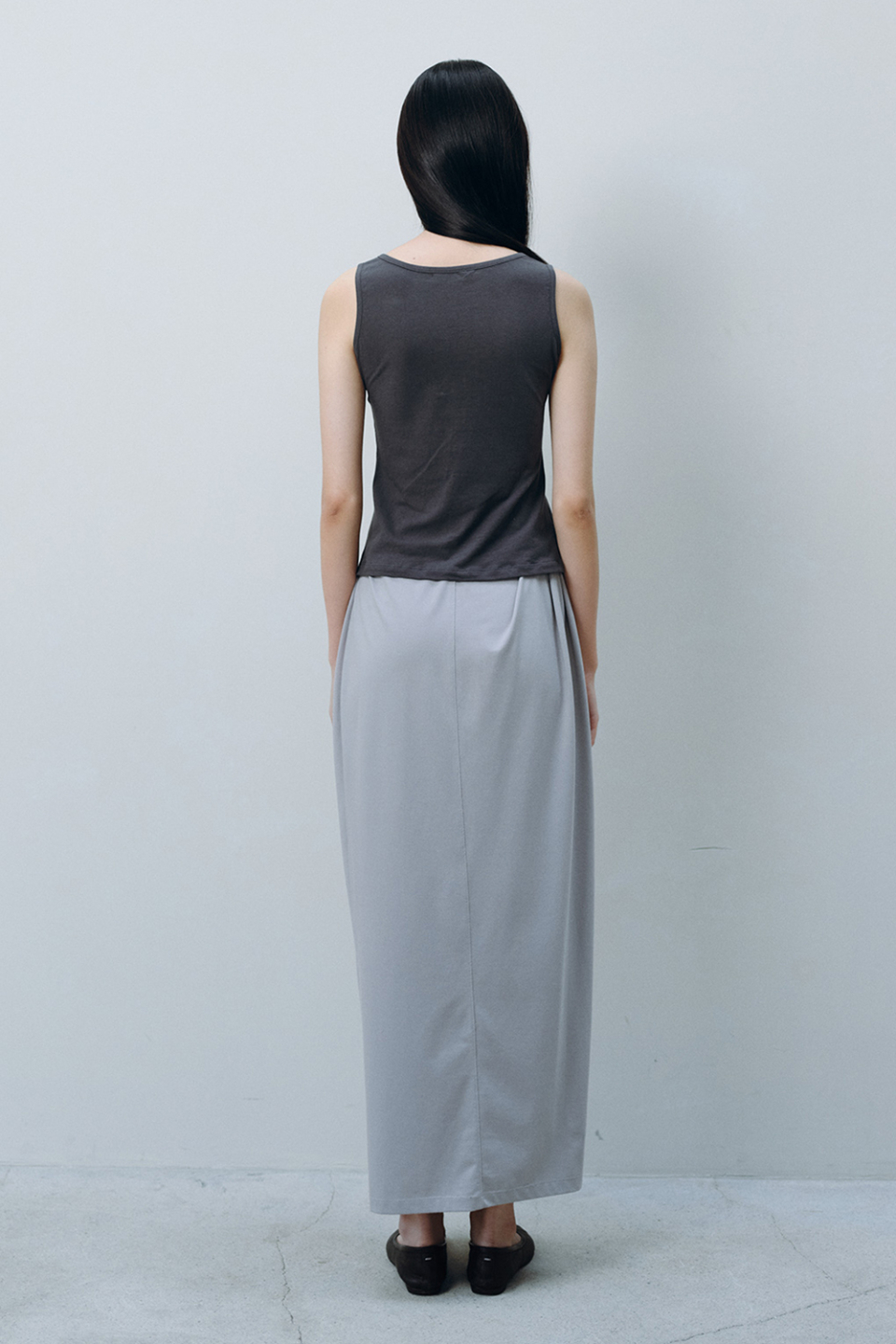 SOFT TWIST SLEEVELESS - 3 COLORS CHARCOAL