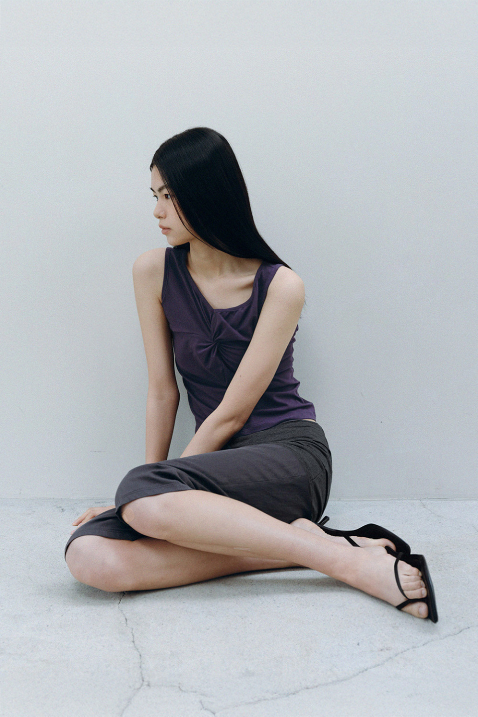 SOFT TWIST SLEEVELESS - 3 COLORS PURPLE