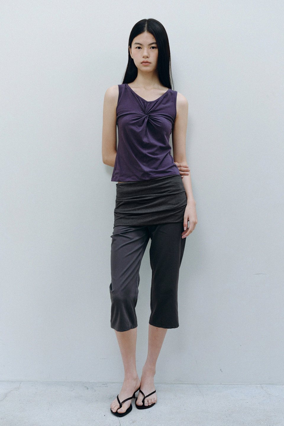 SOFT TWIST SLEEVELESS - 3 COLORS PURPLE