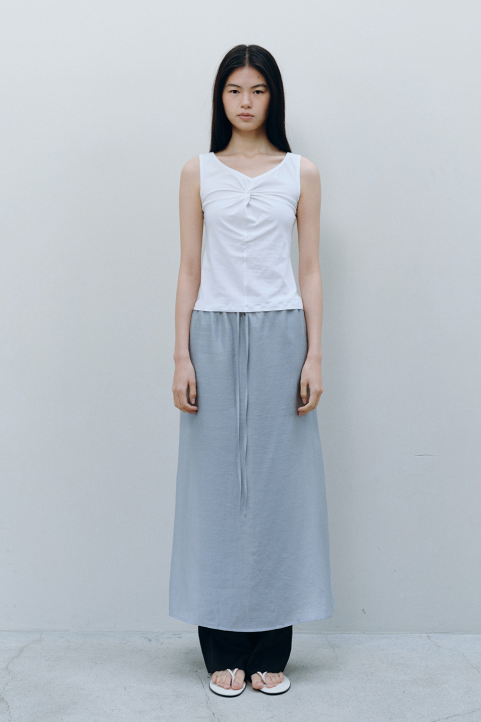 SOFT TWIST SLEEVELESS - 3 COLORS WHITE