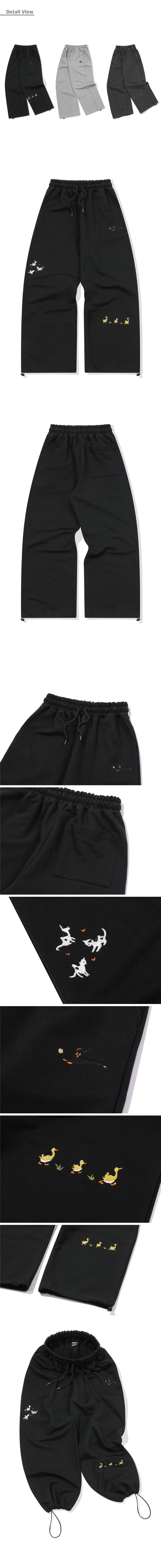STITCH SWEATPANTS - 2 COLORS BLACK