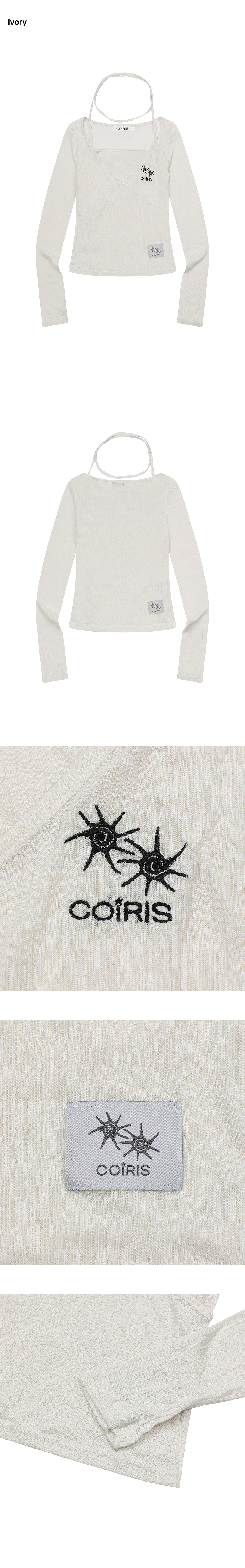 STRAP LONG SLEEVE TEE - 3 COLORS BLACK