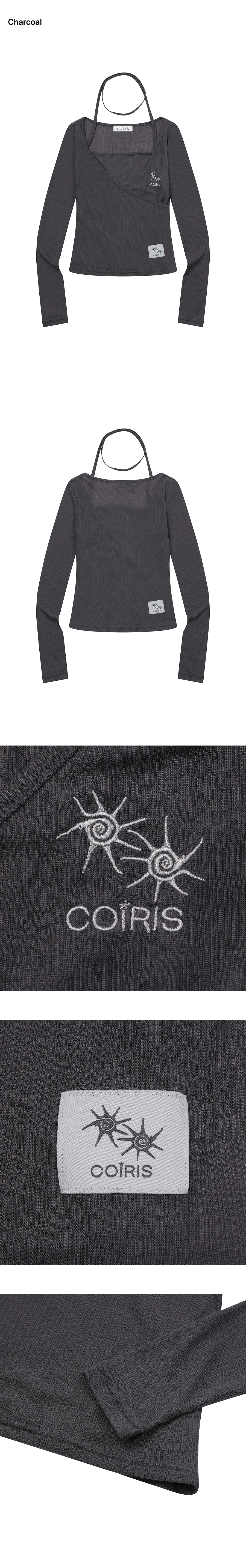 STRAP LONG SLEEVE TEE - 3 COLORS BLACK