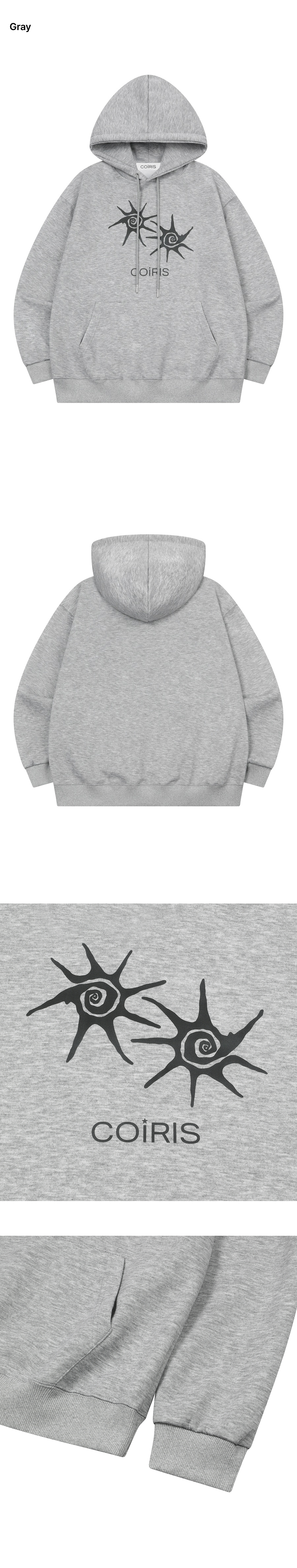 HOODIE TEE UNISEX - 2 COLORS GREY