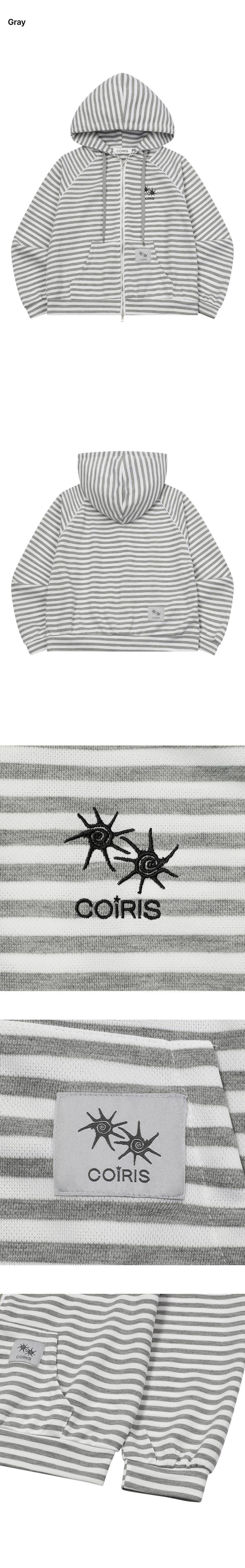 STRIPE HOODIE GREY