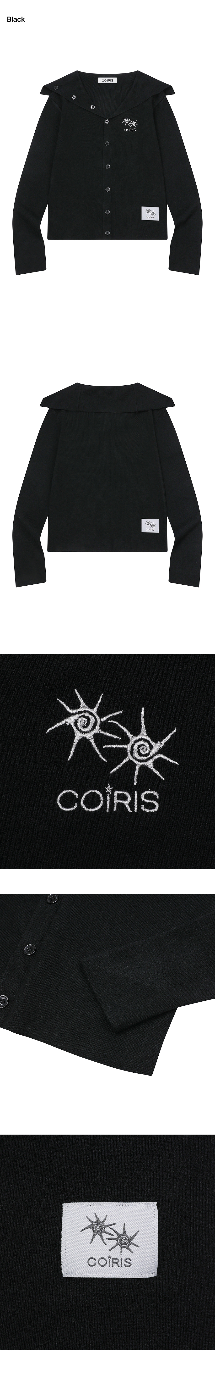 V-NECK CARDIGAN - 3 COLORS BLACK