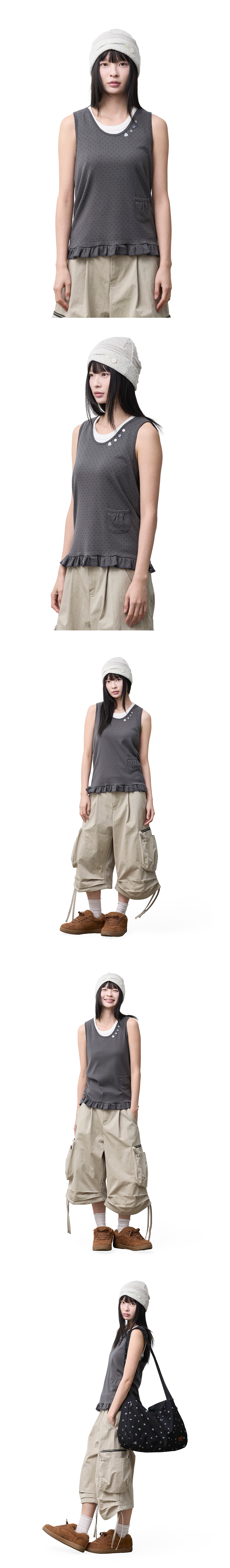 SLEEVELESS - 2 COLORS CHARCOAL