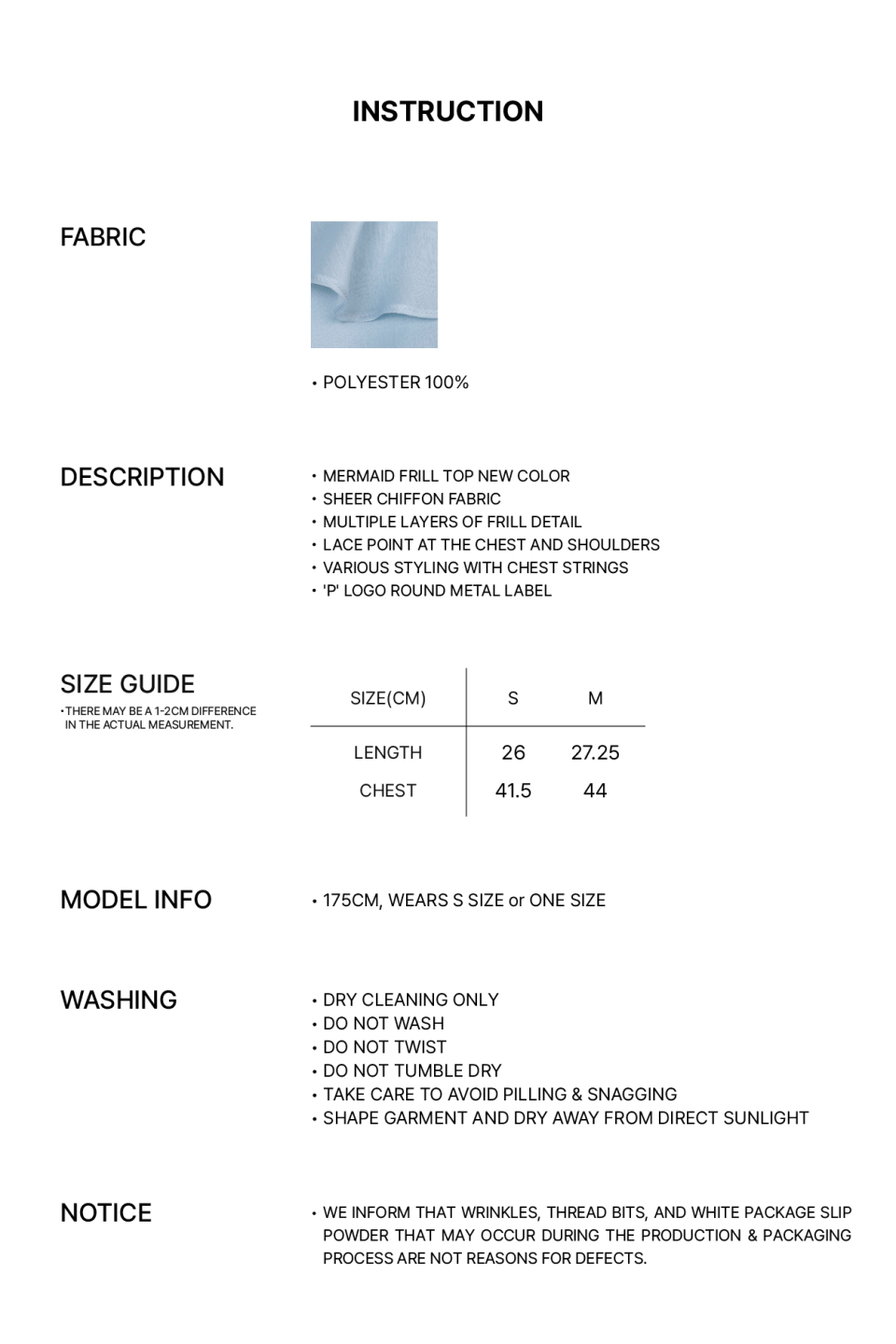 PAINORPLEASURE MERMAID FRILL TOP - 4 COLORS BLUE