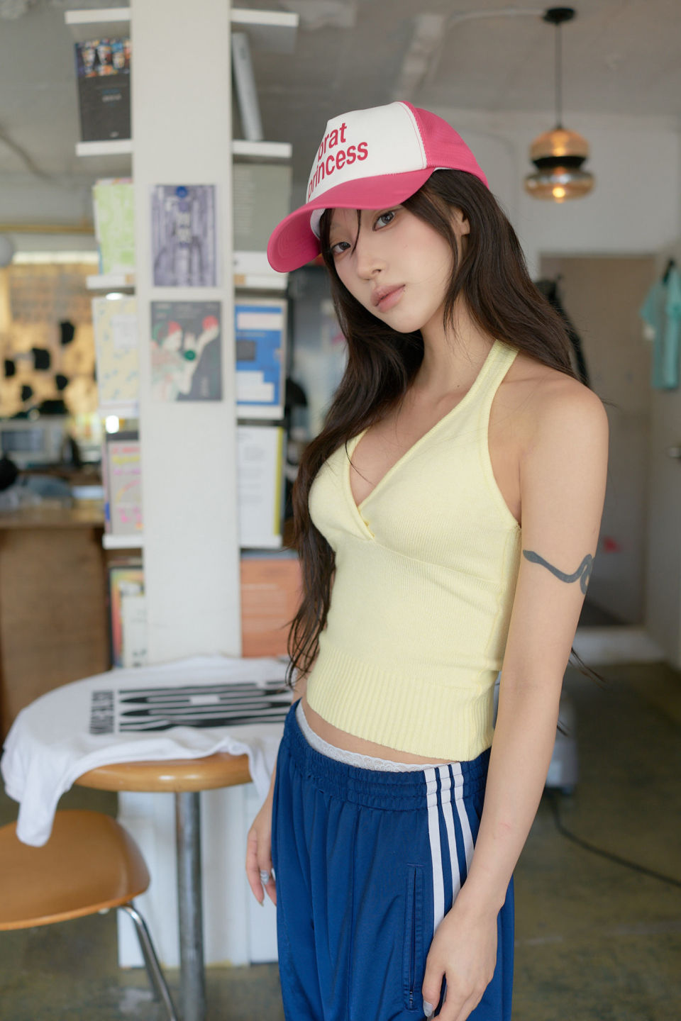 LARTIGENT L24 KNIT HALTER TOP - 4 COLORS YELLOW