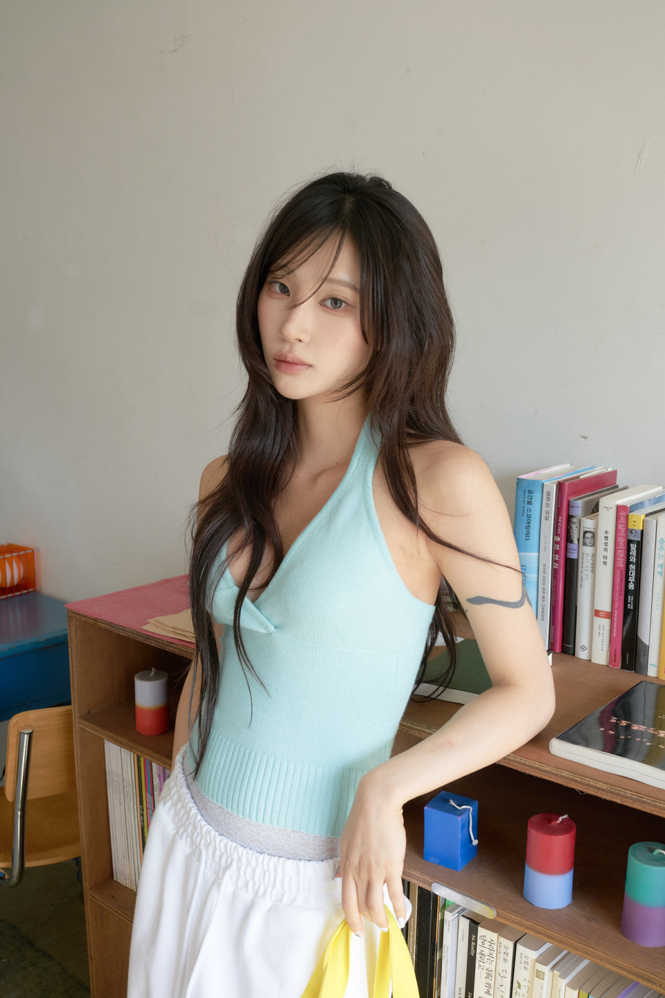 LARTIGENT L24 KNIT HALTER TOP - 4 COLORS MINT