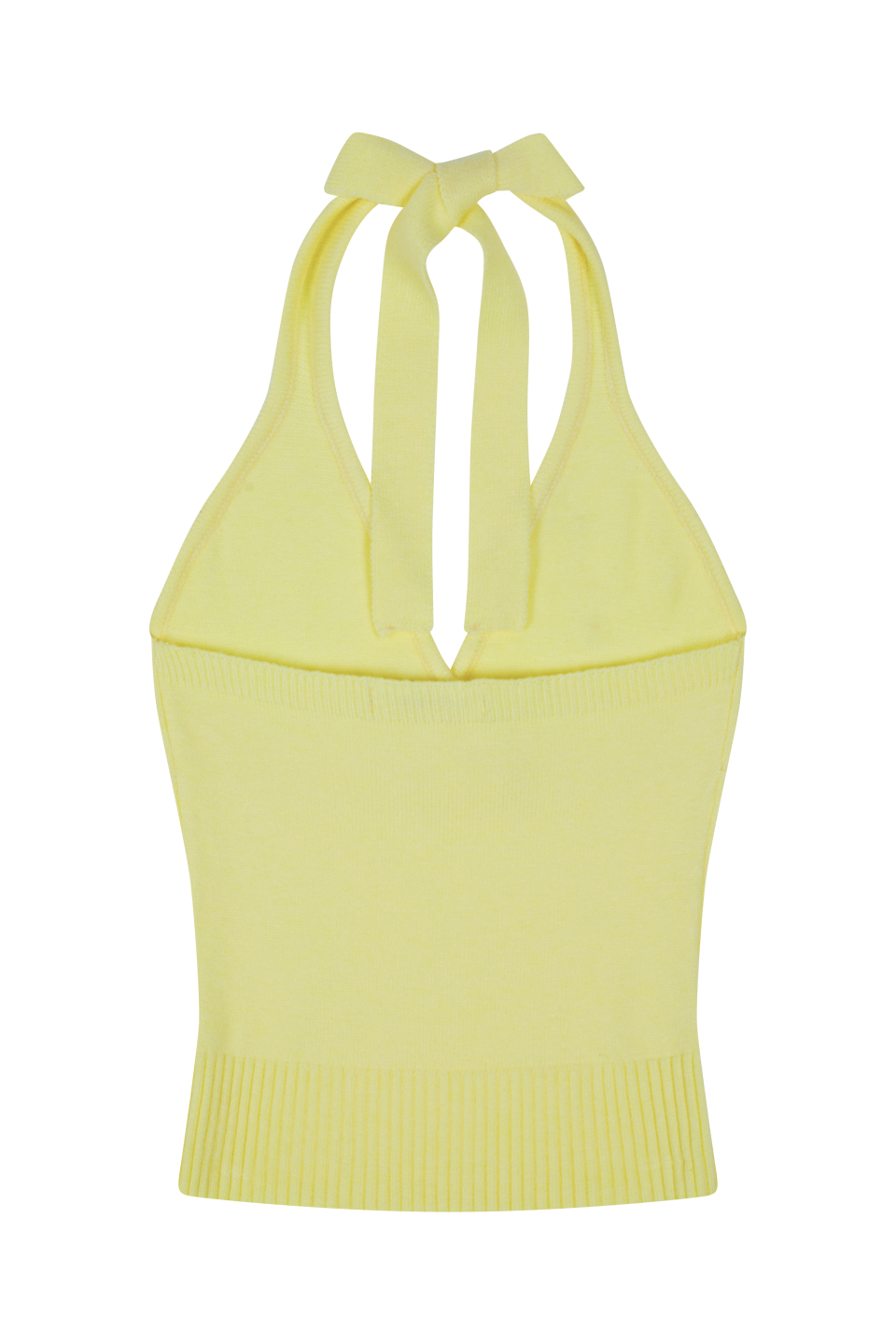 LARTIGENT L24 KNIT HALTER TOP - 4 COLORS YELLOW