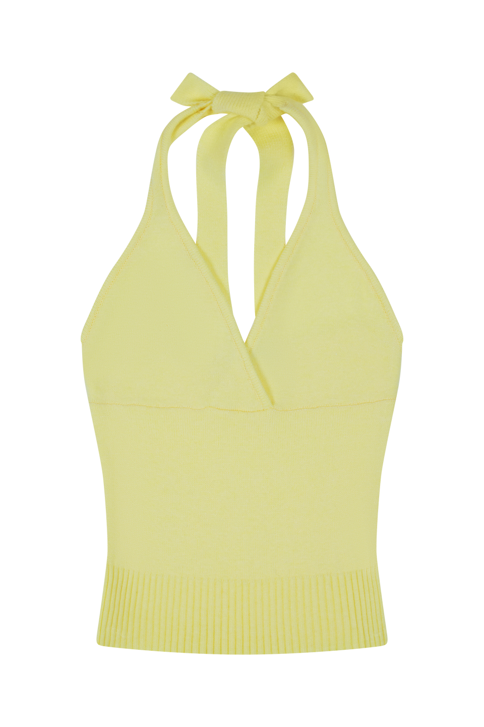 LARTIGENT L24 KNIT HALTER TOP - 4 COLORS YELLOW