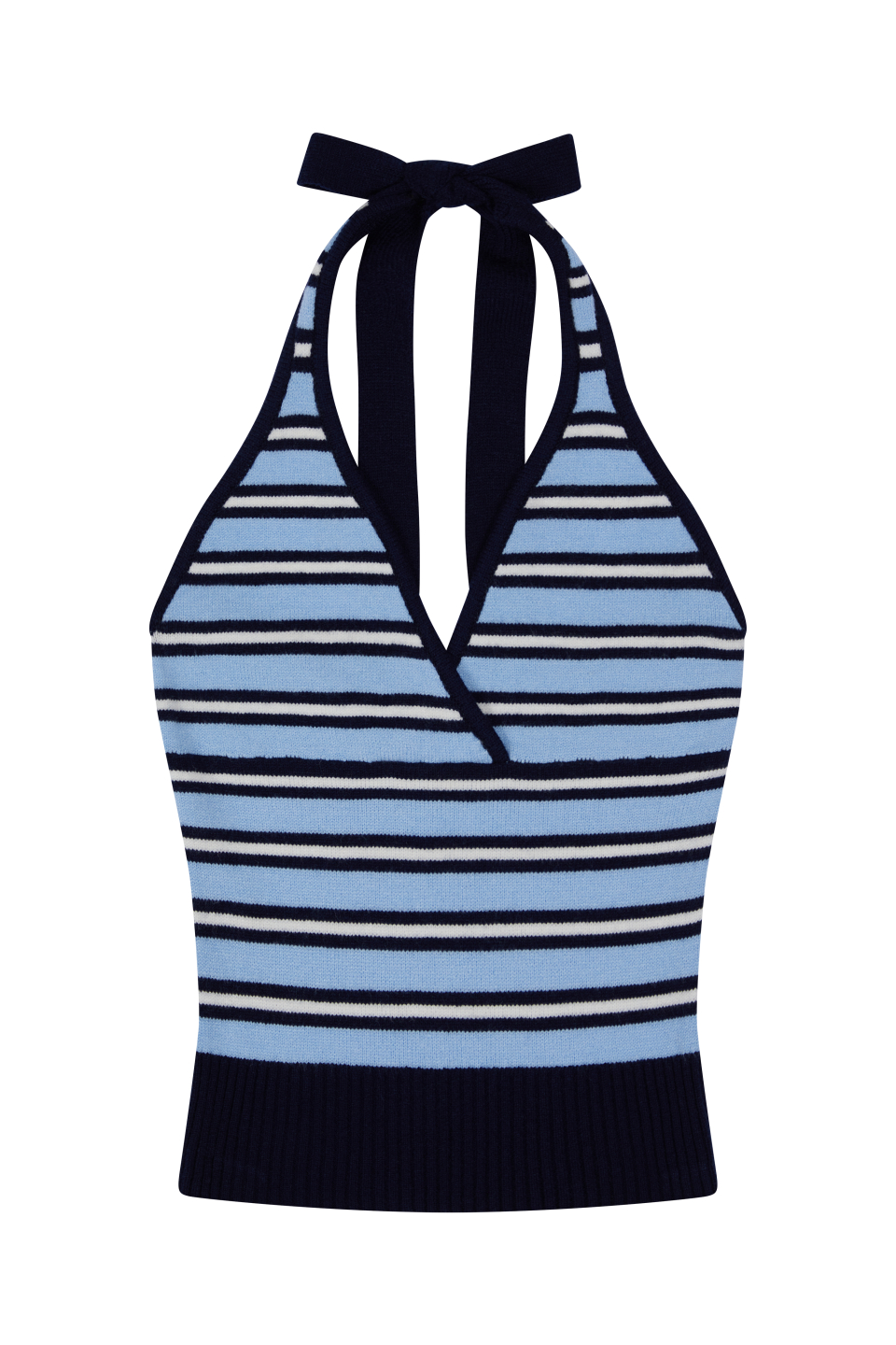 LARTIGENT L24 KNIT HALTER TOP - 4 COLORS BLUE