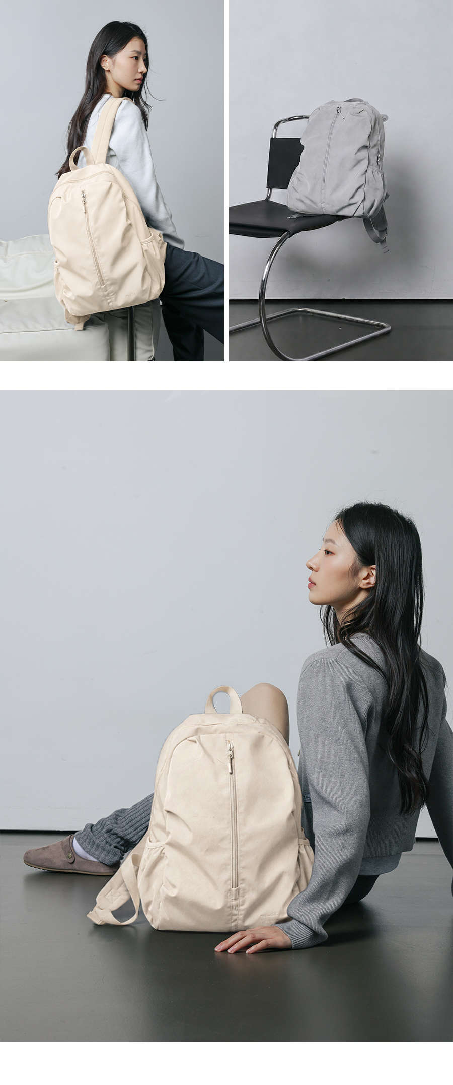 쉘리 나일론 백팩_grey source detail 28