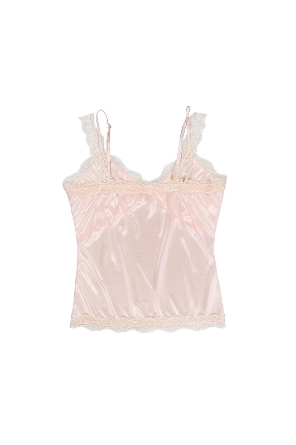 PREFERPREFER DOUBLE STRAP LACE CAMISOLE - 2 COLORS PINK