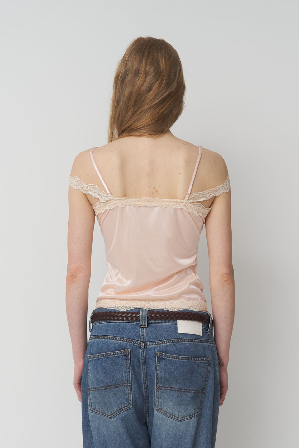 PREFERPREFER DOUBLE STRAP LACE CAMISOLE - 2 COLORS PINK