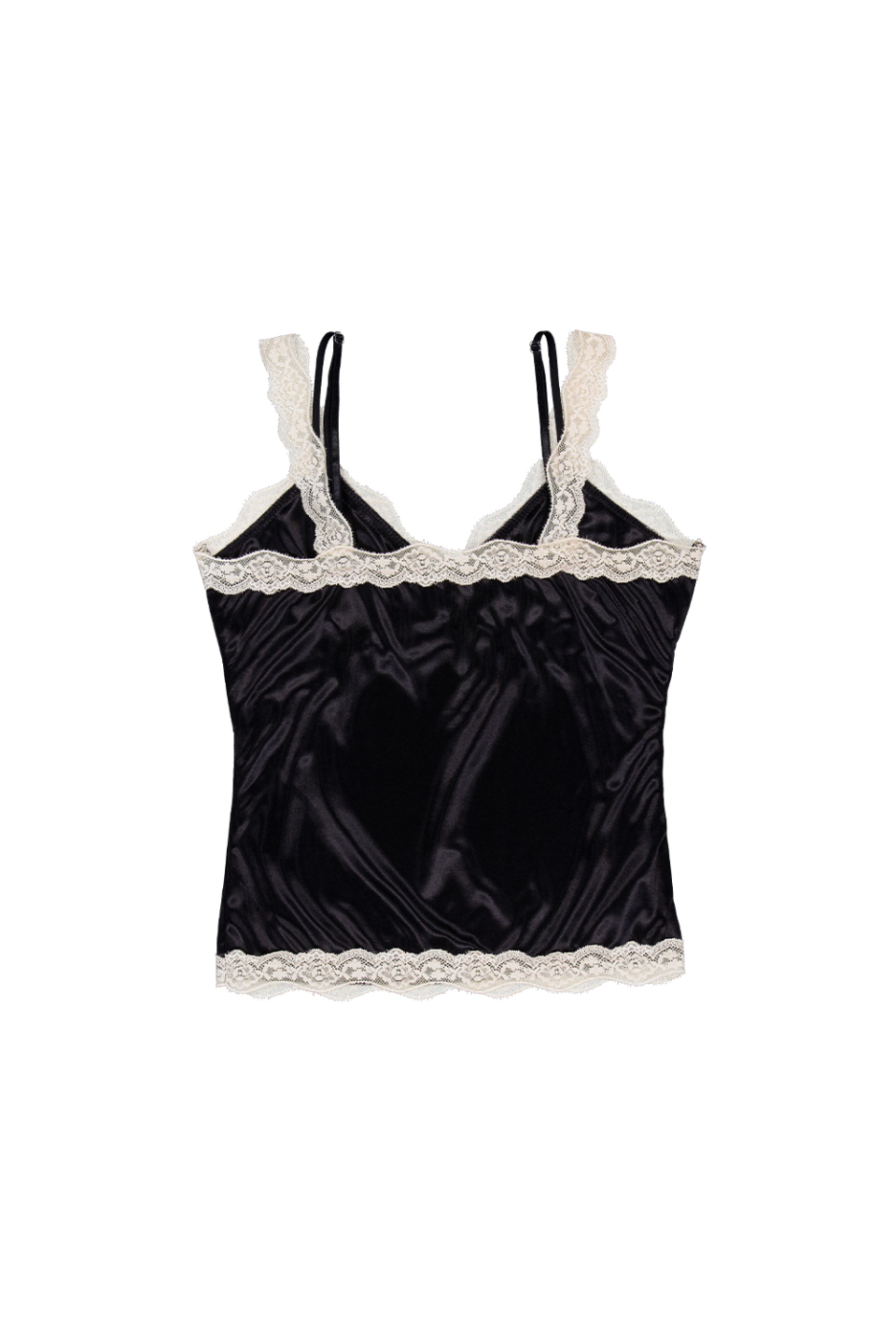 PREFERPREFER DOUBLE STRAP LACE CAMISOLE - 2 COLORS BLACK