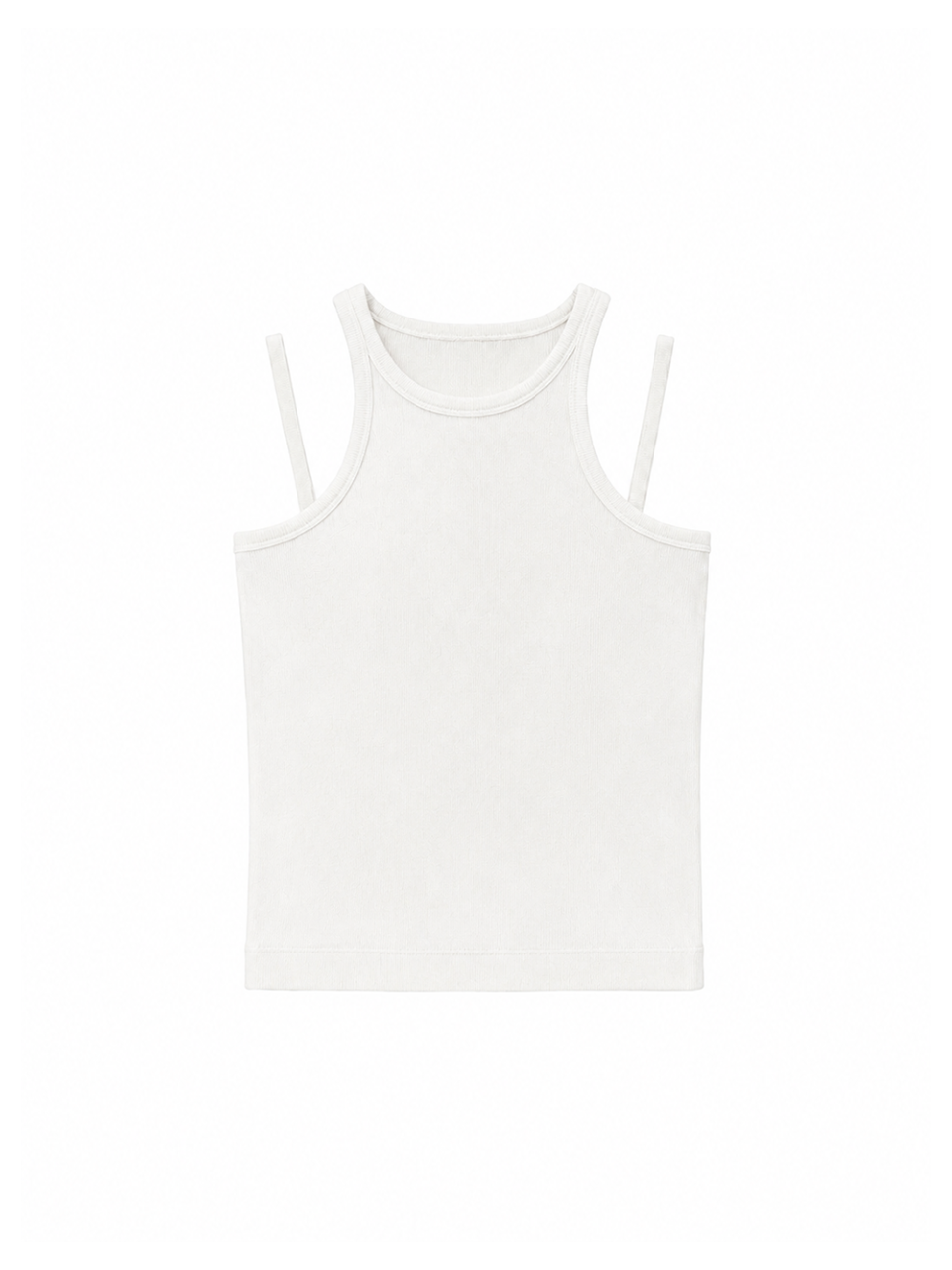MEENDERI CURVE STRAP SLEEVELESS - 4 COLORS WHITE