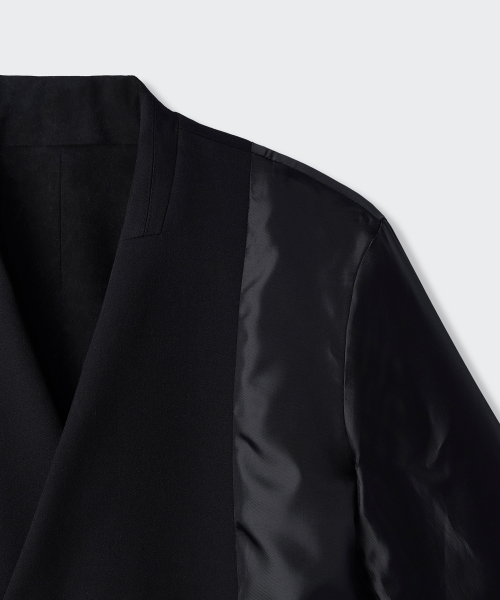 Women's Double-Breasted Blazer Dress [Black] thumbnail 6