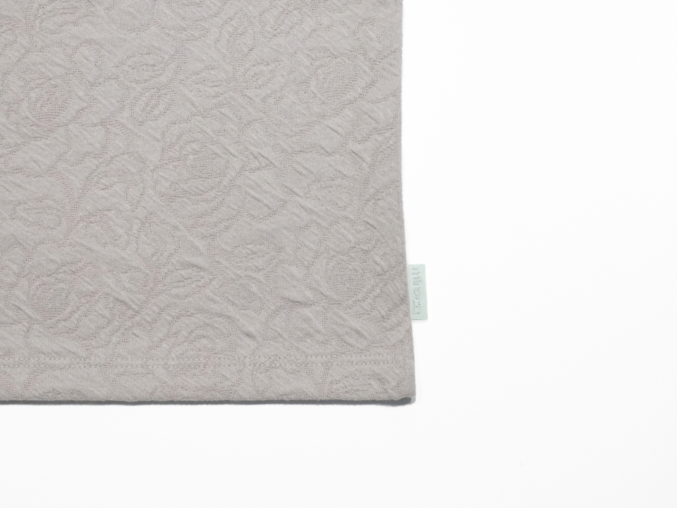 FLOWER EMBOSSED SLEEVELESS MINT - 4 COLORS GREY