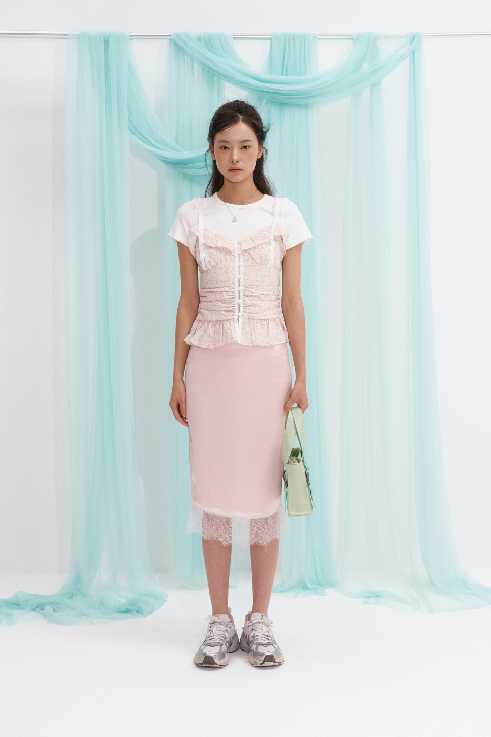 DRYROSE FLOWER TAPE TOP - 2 COLORS PINK