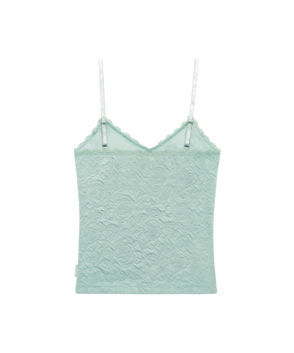 FLOWER EMBOSSED SLEEVELESS MINT - 4 COLORS MINT