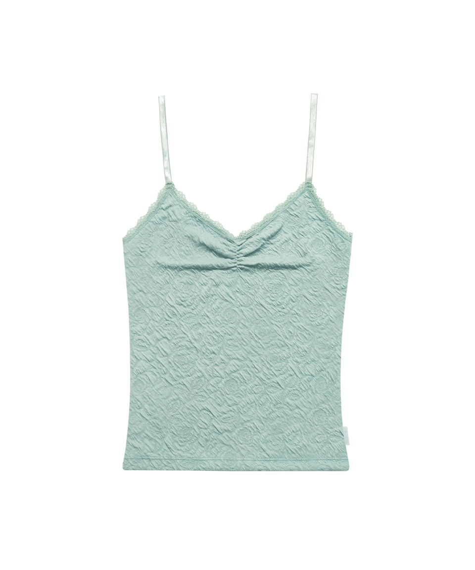 FLOWER EMBOSSED SLEEVELESS MINT - 4 COLORS MINT