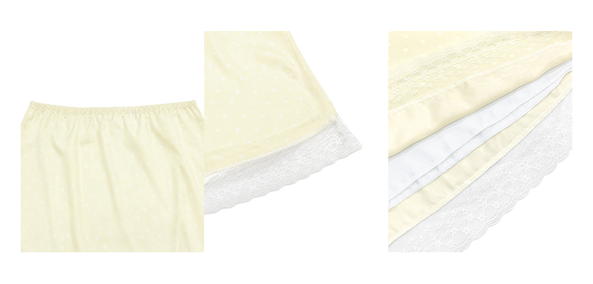 DOT LACE MIDI SKIRT - 5 COLORS LIME