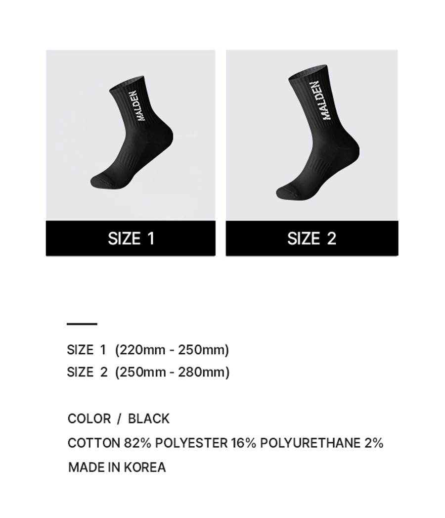3-PACK LETTERING CREW SOCKS - 2 COLORS BLACK