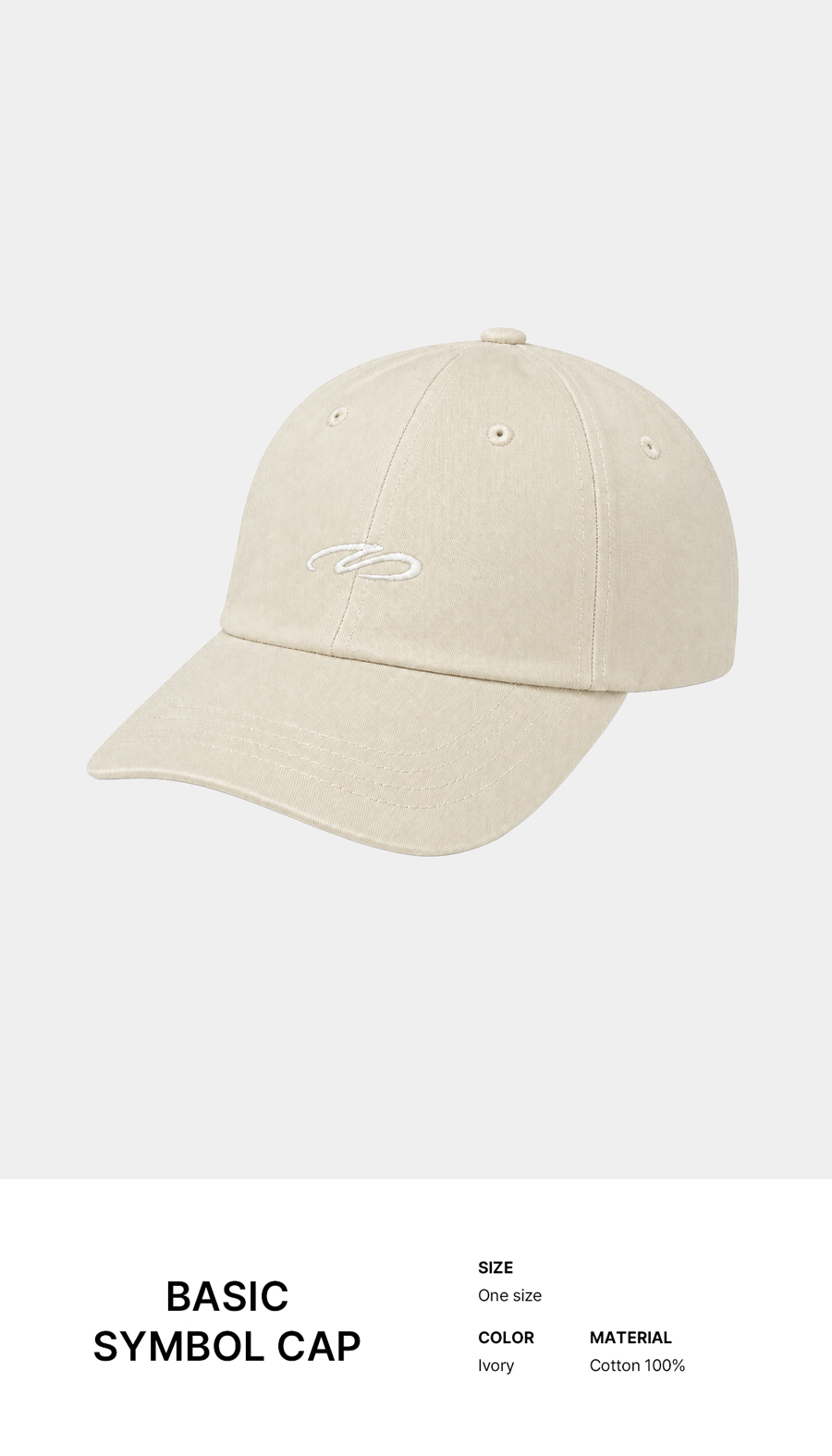 BASIC SYMBOL BALL CAP - 3 COLORS
