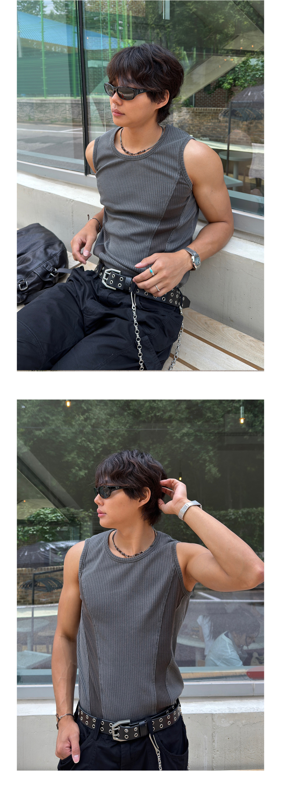 커브드 다잉 슬리브리스[그레이] source detail 12
