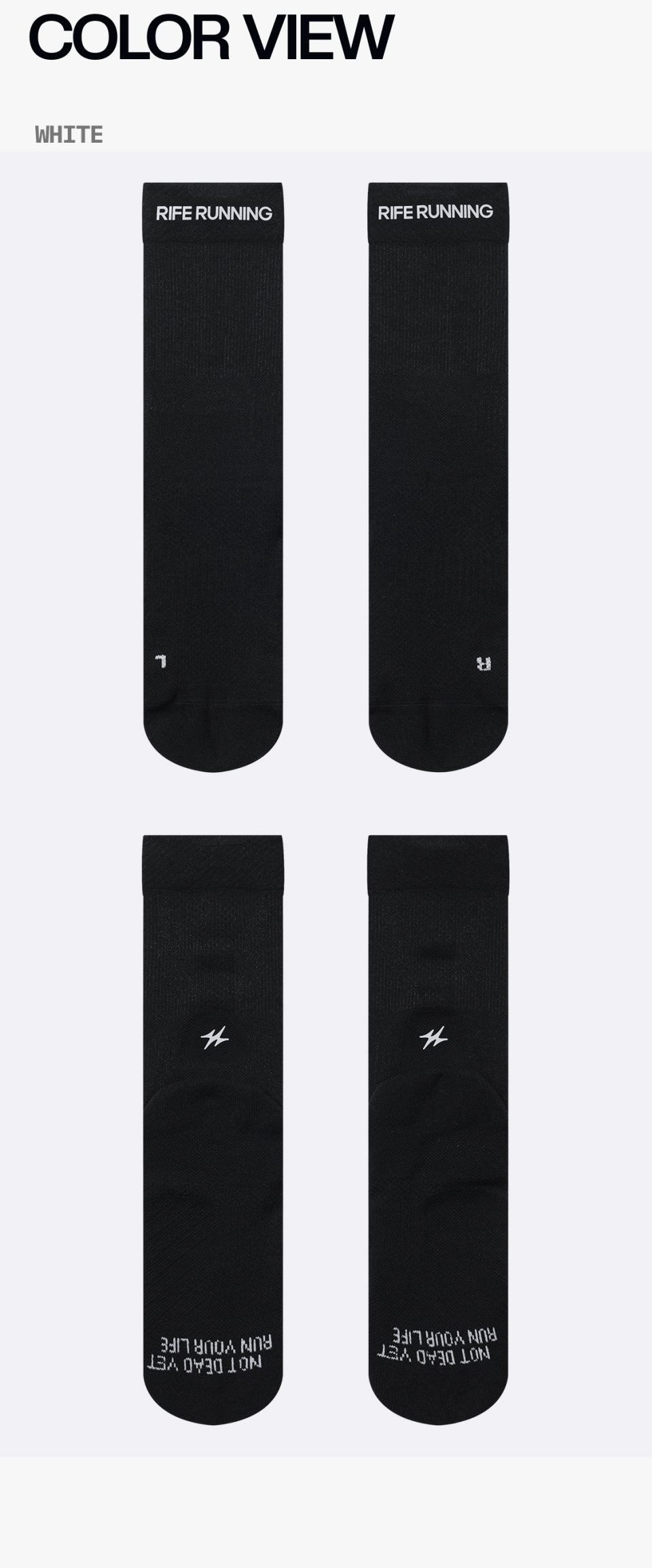 TECHNICAL CORE CUSHIONING RUNNING SOCKS - 2 COLORS BLACK