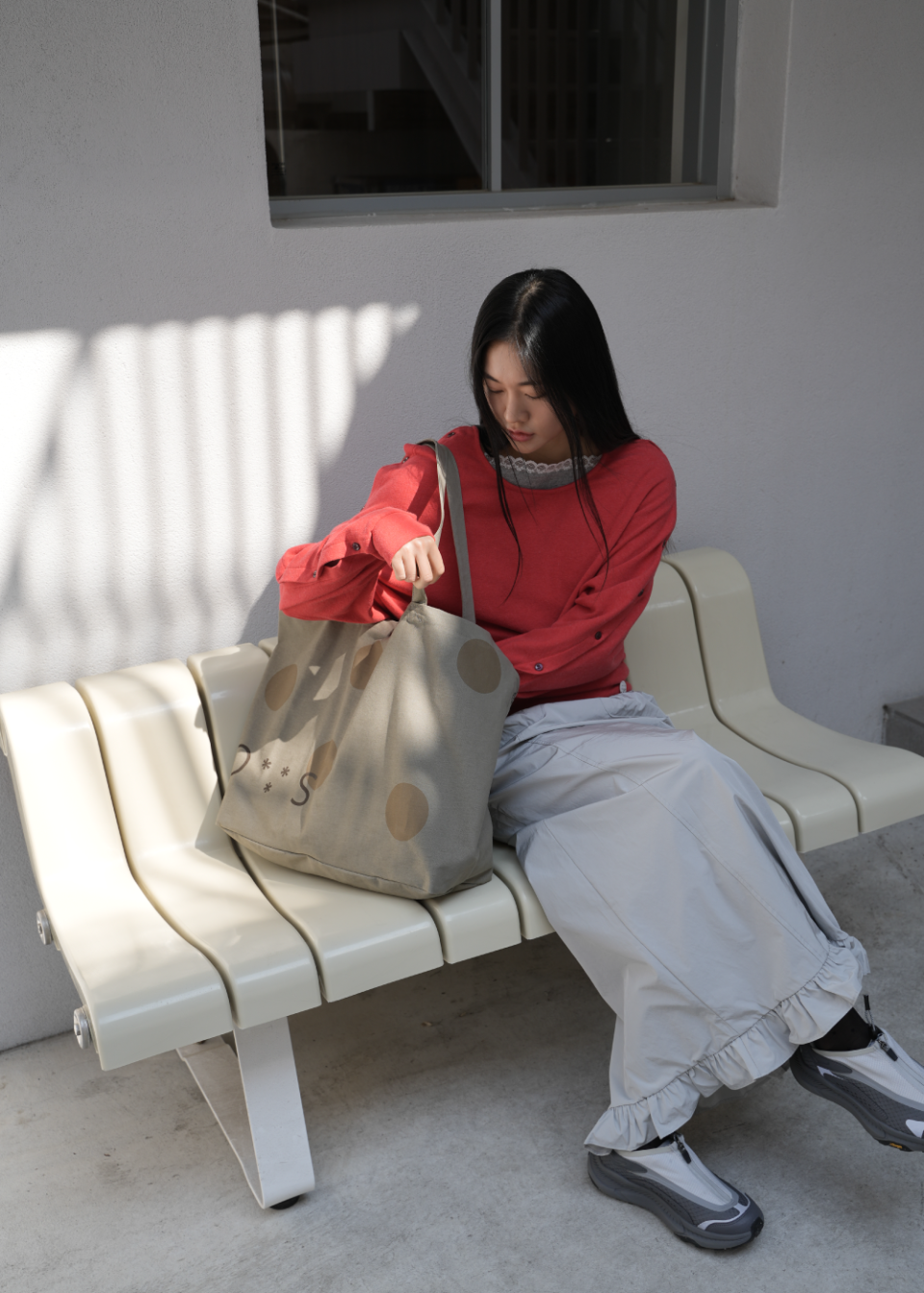 PVS DOT BUTTON BAG - 3 COLORS KHAKI