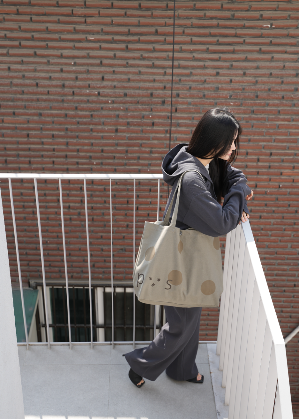 PVS DOT BUTTON BAG - 3 COLORS KHAKI
