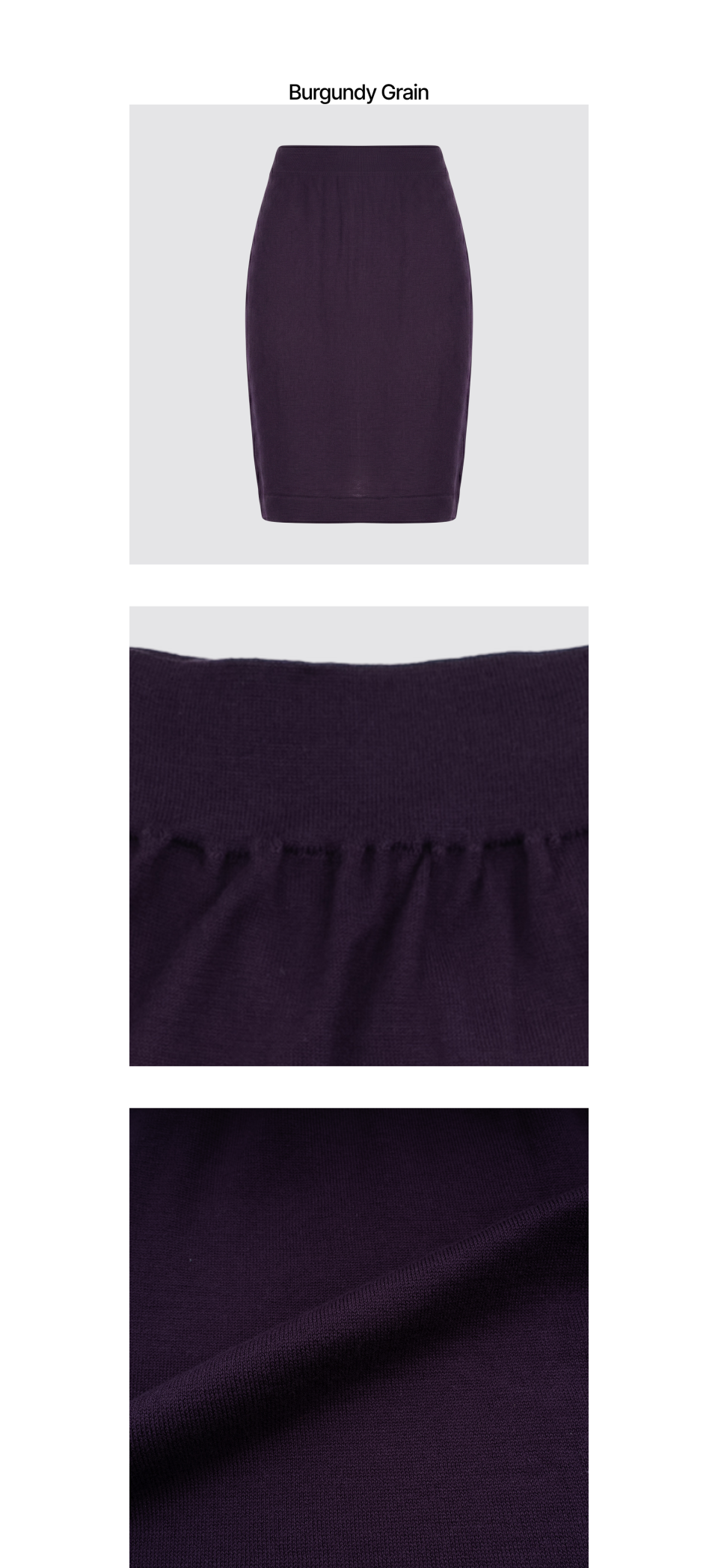 TALA CLASSIC H-LINE MIDI SKIRT SEA ISLAND - 4 COLORS BURGUNDY