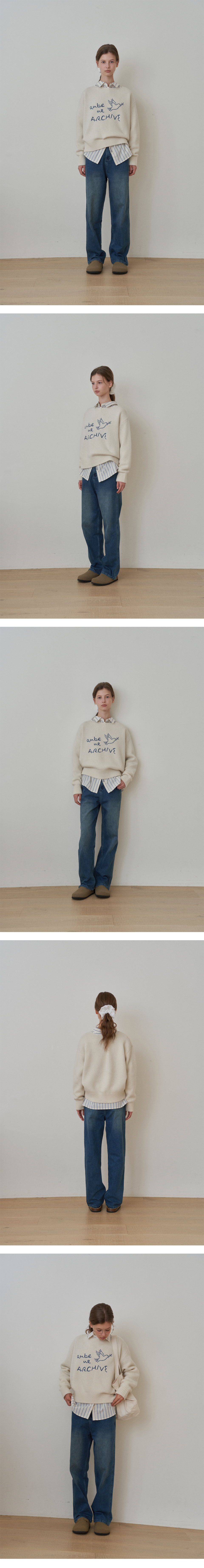 [2COLOR] KNIT - 2 COLORS IVORY