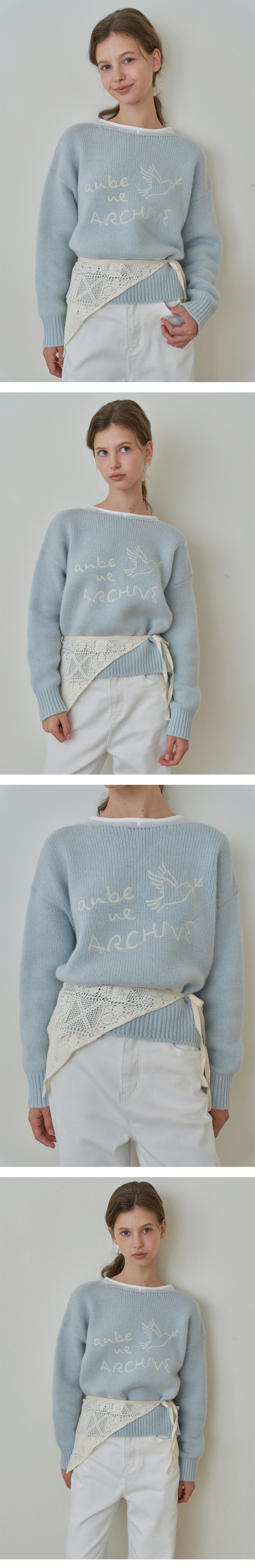 [2COLOR] KNIT - 2 COLORS IVORY